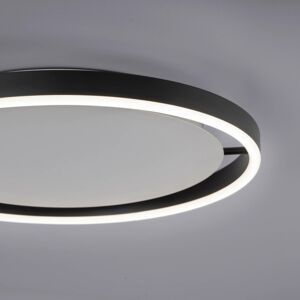 Leuchten Direkt LED stropní světlo Ritus, Ø 39,3cm, antracit