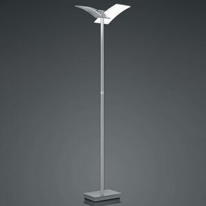 HELL LED stojací lampa Dual s vypínačem, nikl, 192 cm