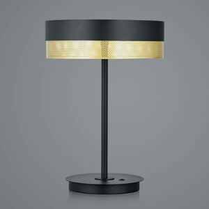 HELL LED stolní lampa Mesh ze železa, černá/zlatá