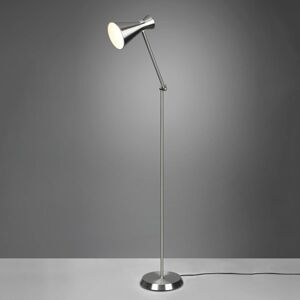Reality Leuchten Stojací lampa Enzo, výška 150 cm, nikl