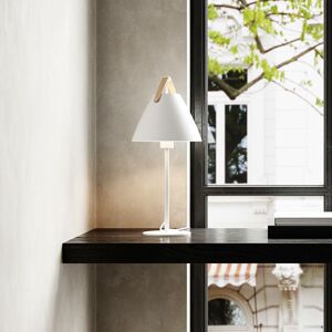 DFTP by Nordlux Stolní lampa Strap z kovu s koženým popruhem, bílá