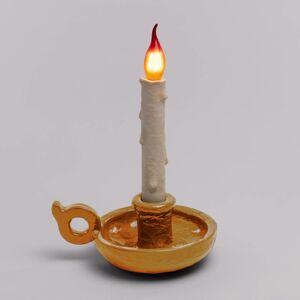 SELETTI LED deko stolní lampa Grimm Bugia svíčka zlatá