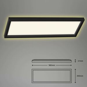Briloner LED stropní světlo 7365, 58 x 20 cm, černá