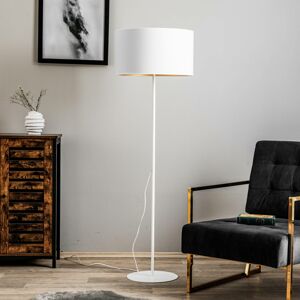 Euluna Stojací lampa Roller, bílá/zlatá, výška 145 cm