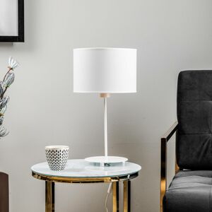 Euluna Stolní lampa Roller, bílá/zlatá, výška 50 cm