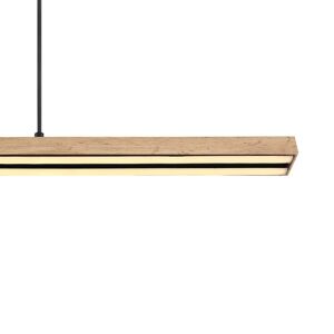 Globo LED závěsné světlo Doro dřevo, šířka 7,5 cm