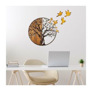 Nástěnná dekorace 92x71 cm strom a ptáci