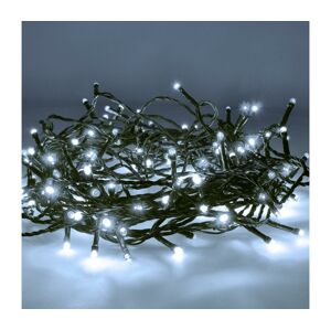 LED venkovní vánoční řetěz, 200 LED, 20m, přívod 5m, 8 funkcí, časovač, IP44, studená bílá  1V102-W-1