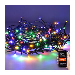 LED WIFI smart venkovní vánoční řetěz, 240 LED, 12m, přívod 5m, teplá bílá + vícebarevný  1v12-WIFI